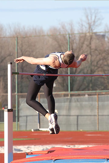 Jimmy Jet wins boys high jump at Wyoming High School State Athletic Association Track and Field Championships.